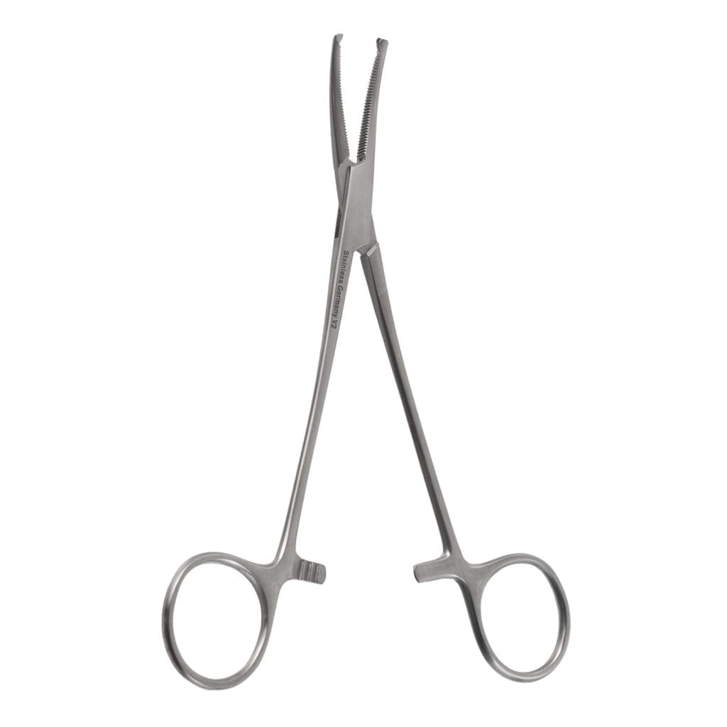 14-1244 — 6 1/4" Rankin-Crile Forceps - curved 1x2 teeth