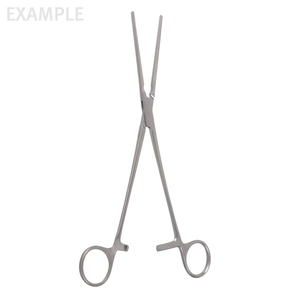 65-6410 — 10 1/2" Glover Coarctation Clamp - x-long straight