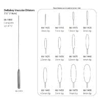 7 1/2" Debakey Vascular Dilator - set of 12