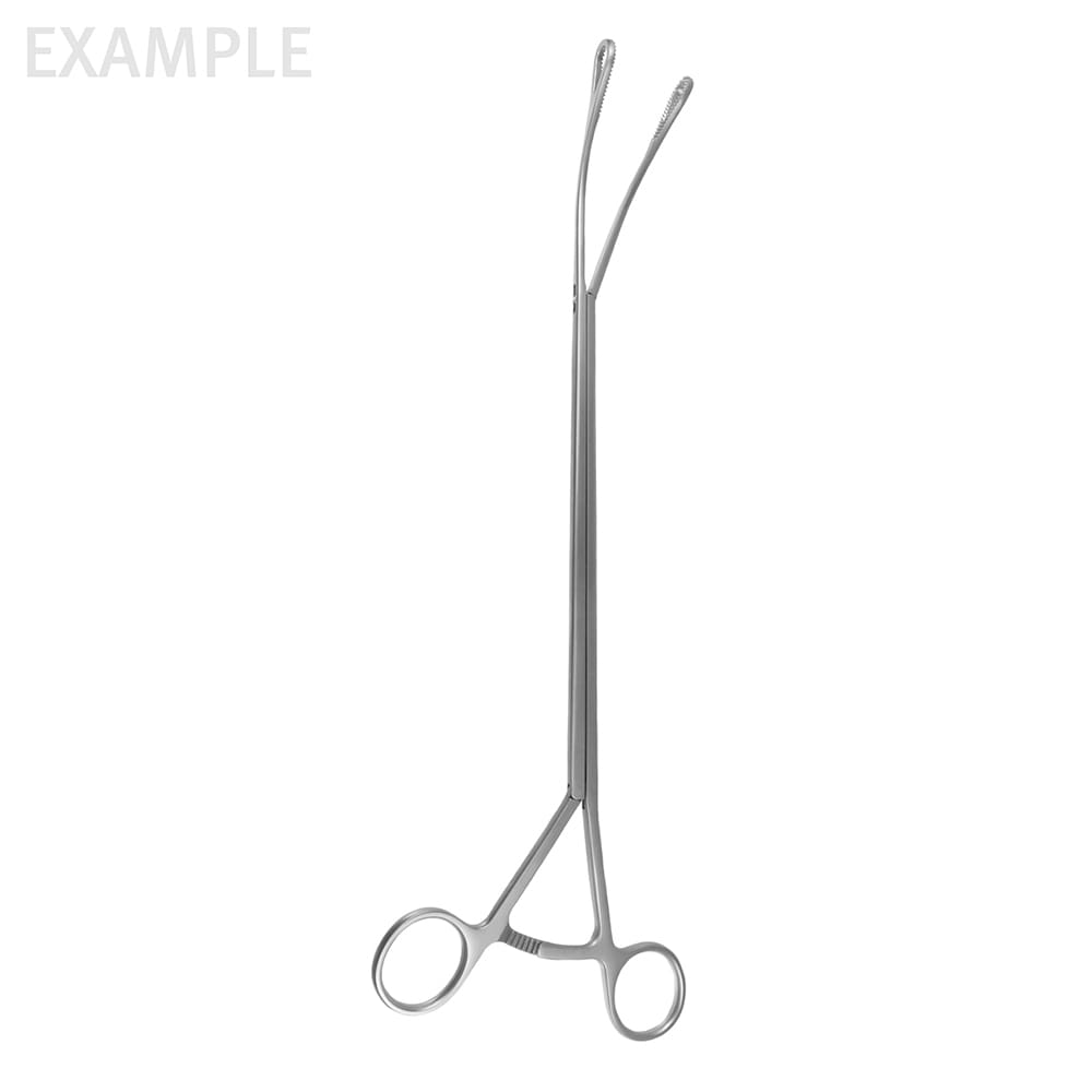 13-1/2" VATS Foerster Forceps - 7mm Shaft 12mm Oval Jaws