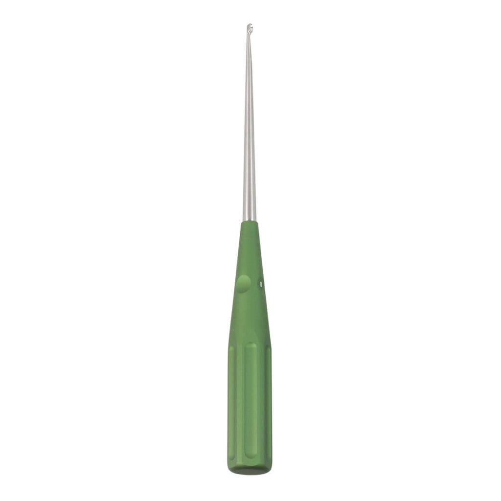 10" Color Cervical Curette - green Size 0 3.65mm
