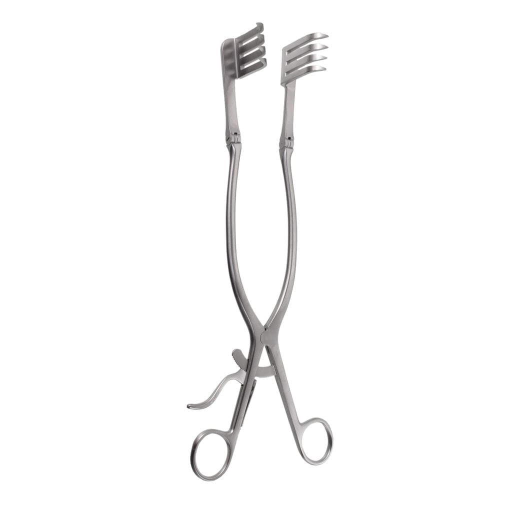 73-1171 — Beckman Adson Retractor, 12", 1x1 3/4", shrp, 4x4 teeth 3" from hinge to top