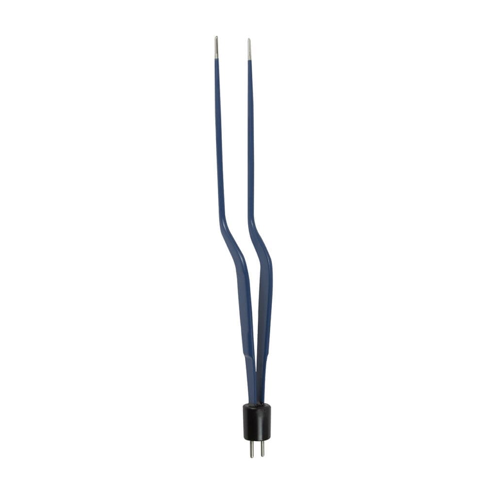 Cushing Bayonet Bipolar Forceps, insulated, 2mm tips, 7.5"