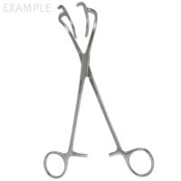8" Strong Aorta Clamp - angled shanks